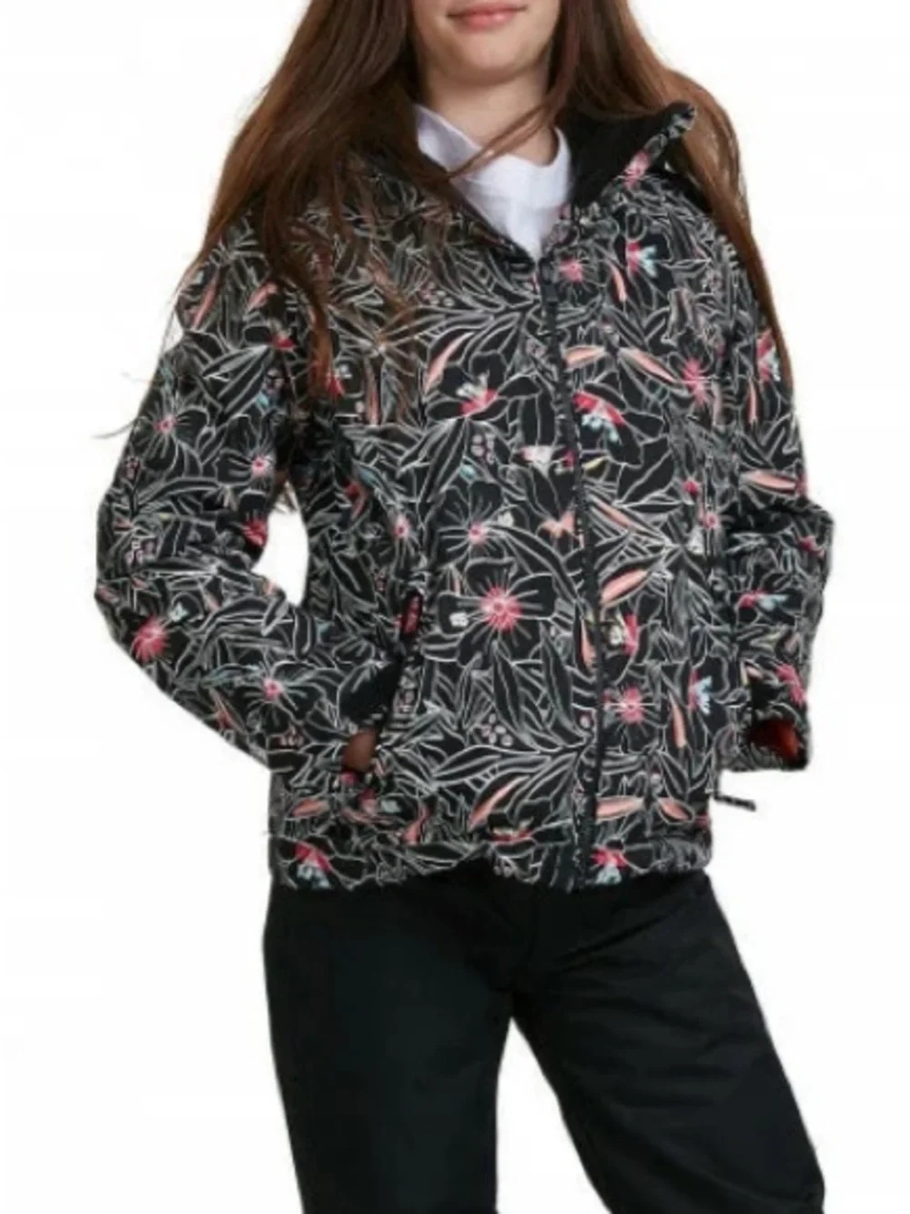Roxy American Pie Girl Jacket True Black Outlines Girls XL/14